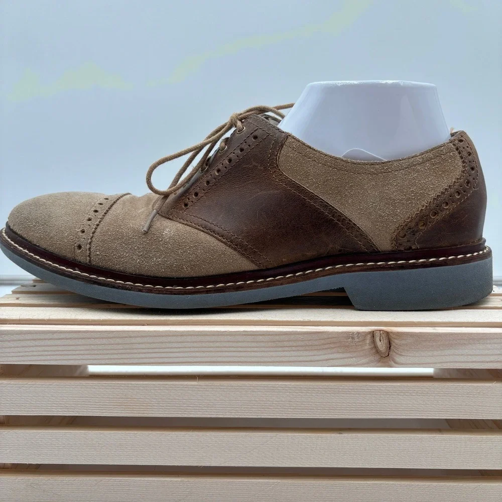 Cole‎ Haan Brown Suede Cap Toe Oxfords Mens 10 NikeAir